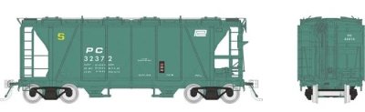 Rapido 149007-2 - HO Enterprise 2-Bay Covered Hopper - Penn Central PC (MOW) #32353