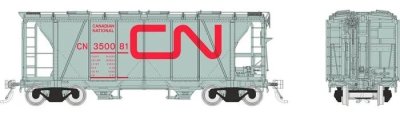 Rapido 149009-5 - HO Enterprise 2-Bay Covered Hopper - Canadian National (Red Noodle) #350101