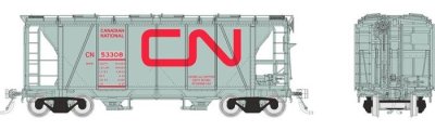 Rapido 149010-2 - HO Enterprise 2-Bay Covered Hopper - Canadian National (MOW Grey) #53308