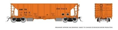 Rapido 158007-3 - HO NSC Ballast Hopper - Amtrak #11638