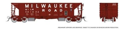 Rapido 158010-1 - HO NSC Ballast Hopper - Milwaukee Road #341403