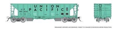 Rapido 158011-3 - HO NSC Ballast Hopper - Union Pacific (Early) #901088