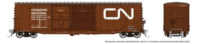 Rapido 173003 - HO NSC 5304 Boxcar - Canadian National (Late 80s Repaint) (6pkg)