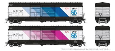 Rapido 173004-2 - HO NSC 5304 Boxcar - Canadian National (Expo 86) #557420