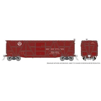 Rapido 177006-1 - HO PRR X23 Boxcar: PRR - Circle Keystone #2: Single Car #532828