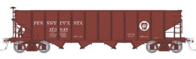 Rapido 178003 - HO H21A 4-Bay Hopper - AB Brakes - Pennsylvania (PRR Red, Circle Keystone) (6pkg)...