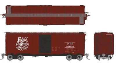 Rapido 181005-4 - HO 1937 AAR 40Ft Boxcar - Round Corner Ends - New Haven (Script) #30084