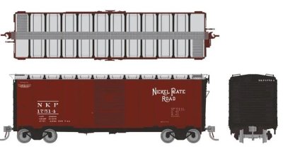 Rapido 181006-4 - HO 1937 AAR 40Ft Boxcar - Round Corner Ends - Nickel Plate NKP #17514