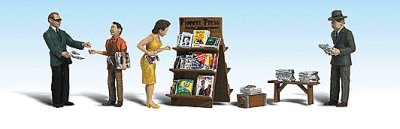 Woodland Scenics 1906 - HO Newsstand (Includes 4 Figures)