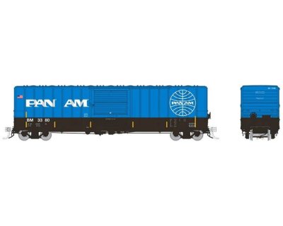 Rapido 198002-1 HO PC&F 5241 CUFT -  Boxcar - Pan Am - (B&M) - Single Car #3217