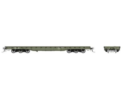 Rapido 199003-2 - HO Magor 54Ft Flat Car - DODX - Early Repaint (Era:1975+) #38323