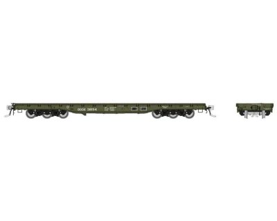 Rapido 199003 - HO Magor 54ft Flat Car - DODX - Early Repaint (Era: 1975+) - 6 Pack