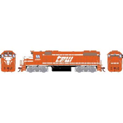 Athearn Genesis G68847 HO Scale - GP38-2 - DCC & Sound - TP&W/Red & White #2001