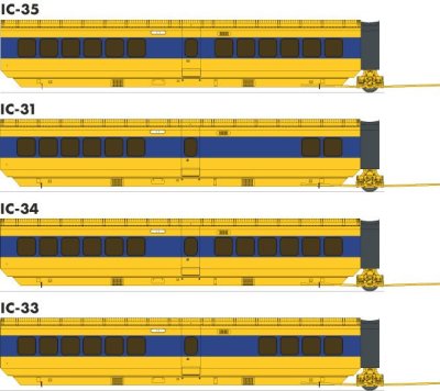 Rapido Trains 203106 - HO UAC TurboTrain Completion Pack: VIA Set #1