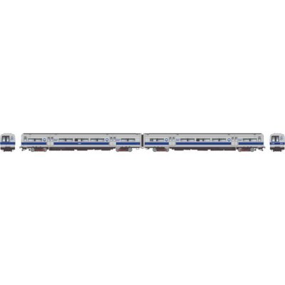 Rapido 207052 - HO Budd M3A set (DC/Silent): MNCR - Blue Stripe Scheme: #8004 + 8005