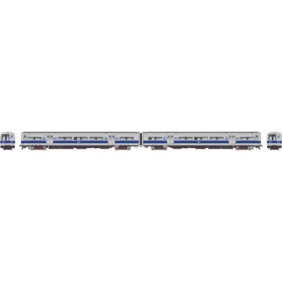 Rapido 207057 - HO Budd M3A set (DC/Silent): MNCR - Blue Stripe w/ Headlight: #8101 + 8102