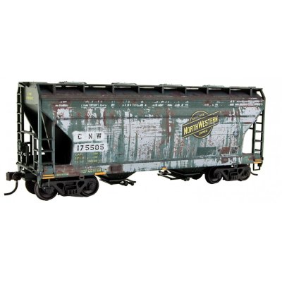 Micro Trains 2200003 - HO "Grit N' Grime Series" - UP/ex-C&NW 2-Bay Covered Hopper #175505 (KIT)