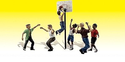 Woodland Scenics 2207 - N Scenic Accents(R) Figures -- Shootin Hoops