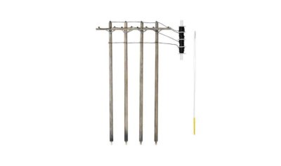 Woodland Scenics 2250 - N Scale Utility System - Single-Crossbar Pre-Wired Poles