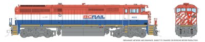 Rapido 24526 - HO Dash 8-40CM - DCC & Sound - BCR: Faded Red/White/Blue #4620 - OVR Exclusive