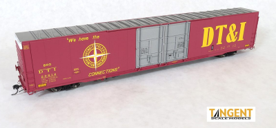 Tangent Scale Models HO 25046-10 Detroit, Toledo & Ironton (DTI) -Delivery 1970 Magenta- Greenvil...