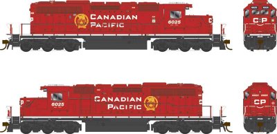 Bowser 25331 - HO GMD SD40-2 - DCC Ready - Canadian Pacific: Rebuilt #6025