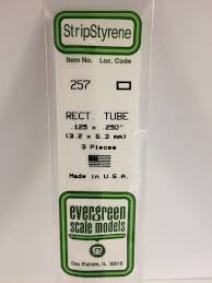 Evergreen Scale Models 257 - Opaque White Polystyrene Rectangular Tubing .125In x .250In x 14In (...