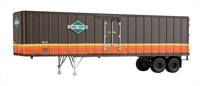 Walthers SceneMaster 2600 - HO 40ft Flexi Van Trailer 2-Pack -Assembled - Illinois Central (Diamo...