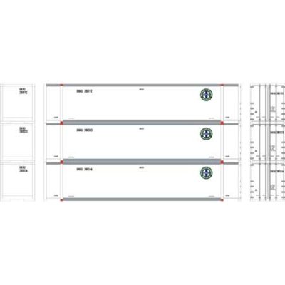 Athearn 27697 - HO RTR 48Ft Containers - BNSF #2 (3pkg)