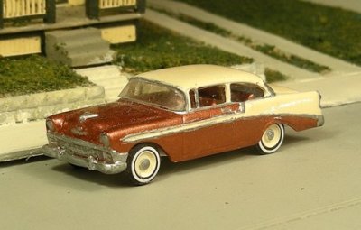 Sylvan Scale Models V-295 HO Scale - 1956 Chevy Bel Air Two Door Sedan  - Unpainted and Resin Cas...