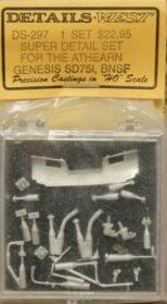 Details West 297 - HO Detail Kit for Athearn Genesis - For BNSF SD75I Diesels