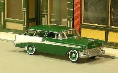 Sylvan Scale Models V-299 HO Scale - 1956 Bel Air Nomad Wagon - Unpainted and Resin Cast Kit