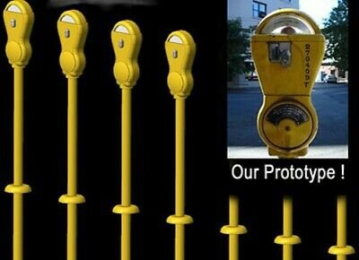 Hi-Tech Details 3004 - N Scale Parking Meters - Yellow (14pk)