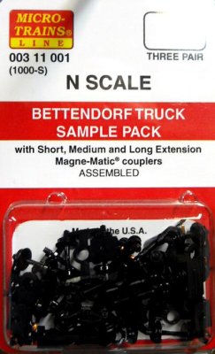 Micro Trains 003 11 001 - N Scale Bettendorf Truck Sampler Pack (3 Pair)