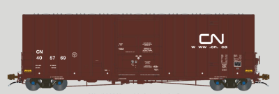 Aurora Miniatures 317008 - HO Scale Transcona Shops 50' Plate F Boxcar - CN (2003 Ver w/ Conspicu...