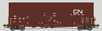 Aurora Miniatures 317017 - HO Scale Transcona Shops 50' Plate F Boxcar - CN (2003 Ver w/ FRA Stri...