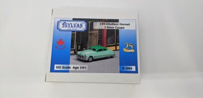 Sylvan Scale Models V-344 HO Scale - 1951 Hudson Hornet 2 Door Coupe- Unpainted and Resin Cast Ki...