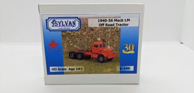 Sylvan Scale Models V-349 HO Scale - 40/56 Mack LM Tandem Off Road Tractor- Unpainted and Resin C...