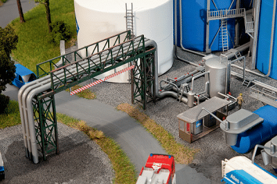 Faller Gmbh 130487 - HO Tank Farm Piping & Filling Plant - Kit