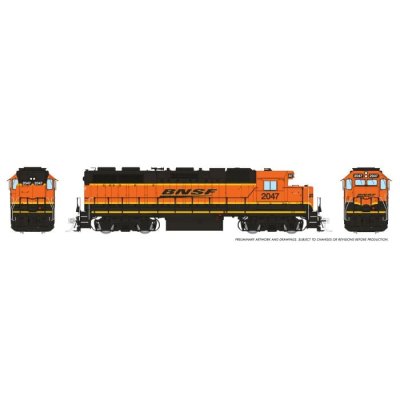 Rapido 38541 - HO EMD GP38 w/ext cab (DC/DCC/Sound): BNSF - Heritage 3: #2047