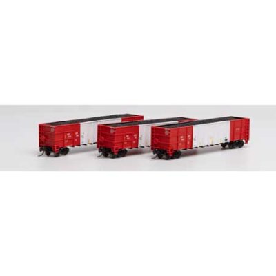 Athearn 3842 - N Scale Thrall High-Side Gondola w/ Load - Herzog/ White (3pkg) #2