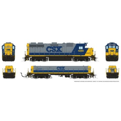 Rapido 39529 - HO EMD GP39 Mother+Slug (DC/DCC/Sound): CSX - Bright Future (YN2): #4286 + #1024