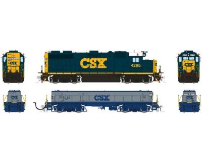 Rapido 39034 - HO EMD GP39 Mother+Slug (DC/Silent): CSX - YN3 Scheme: #4297 + #1046