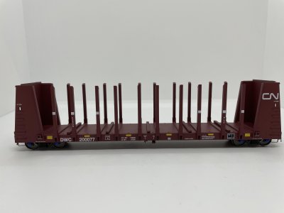 Otter Valley Railroad 65026 - HO FCA 52ft 100-Ton Bulkhead Flatcar - DWC #200100