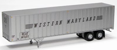 Rapido 403035 - HO 40Ft Fruehauf Exterior-Post Volume Van - Western Maryland #A1401