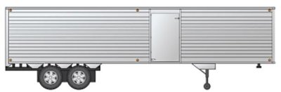 Rapido 403066 - HO 40Ft Fruehauf Fluted Side Volume Van w/ Side Door - Silver/Unlettered