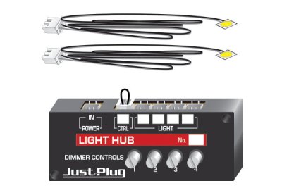 Woodland Scenics 5700 All Scale Light & Hub Set - Just Plug Lighting System