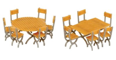 Walthers SceneMaster 4191 - HO Tables and Chairs (14pcs)