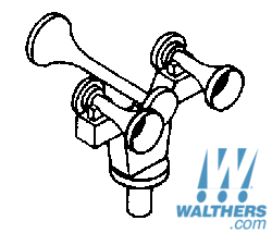 Cal Scale  HO 420 - Nathan Diesel Air Horn (Brass Casting) - 3 Chime P3