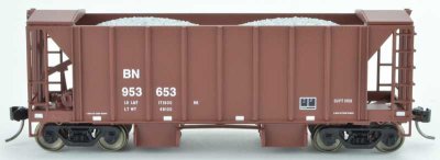 Bowser 42787 - HO RTR 70 Ton 2-Ballast Hopper with Side Chutes - Burlington Northern #953661